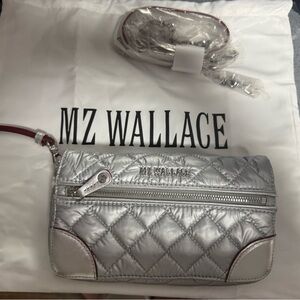 MZ WALLACE Crosby Metallic Convertible Wristlet